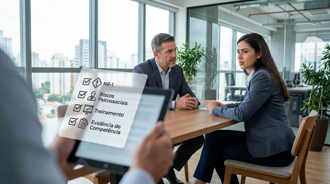 NR-1 e riscos psicossociais: como treinar líderes para as novas exigências (e comprovar o treinamento)